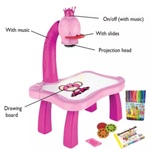 Tablero de dibujo con proyector